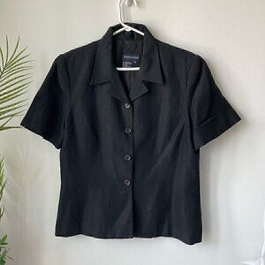 Vintage Tristan & Iseut Linen Black Blazer